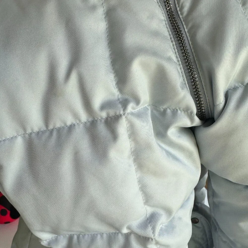 Burberry Snowsuit Down Filled Quilted Puffer Blue Nova Check Baby sz 12 month